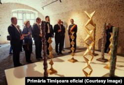 Expoziția După Sculptură/Sculptură după de la Cazarma Vienei din Timișoara a fost un punct pe harta Capitalei Culturale europene vizitat de președintele german