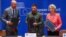 European Council President Charles Michel (left), Ukrainian President Volodymyr Zelenskiy, and European Commission President Ursula von der Leyen take part in a signing ceremony in Brussels on June 27.