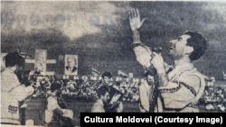 Gheorghe Eșanu cânta în fața publicului de la Comrat. „Cultura Moldovei”, 3 Septembrie 1964.