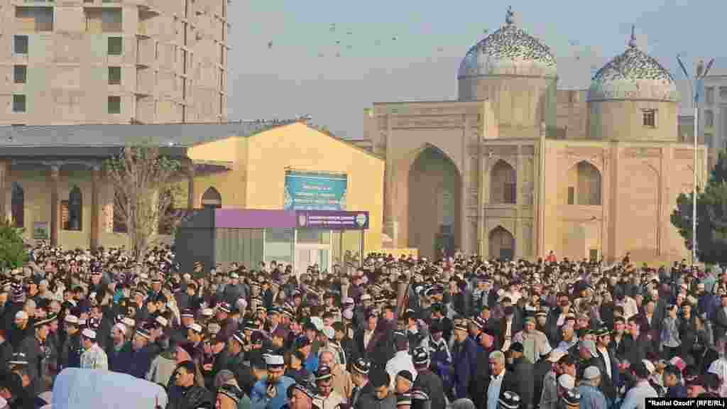 In Khujand, the capital of Tajikistan&#39;s northernmost Sughd Province, throngs gathered to celebrate the conclusion of fasting. En route to the prayer, typically in an open space, Muslims recite the takbeerat, glorifying God with chants of &quot;Allahu akbar,&quot; meaning &quot;God is great.&quot;