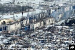 Бахмут, Донецкая область Украины, 13 февраля 2023 года