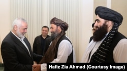 دیدار ملا عبدالغنی برادر و امیرخان متقی با اسماعیل هنیه رئیس دفتر سیاسی حماس
