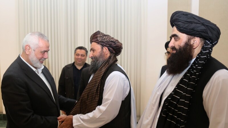 دیدار هیئت طالبان با رئیس دفتر سیاسی حماس در تهران