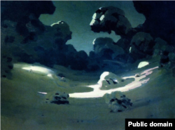 Архип Куїнджі, «Місячне освітлення в лісі взимку», 1898–1908