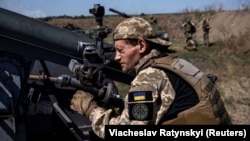 Украинский военный в Запорожской области.