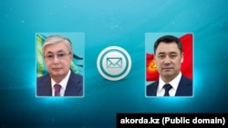 Казакстандын президенти Касым-Жомарт Токаев жана Кыргызстандын президенти Садыр Жапаров.
