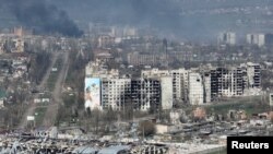 Місто Бахмут, яке залишається епіцентром бойових дій на Донбасі, 15 квітня 2023 року 