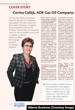 Interviul cu Corina Culiță a apărut în revista Oltenia Business, în 2013.
