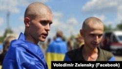 საილუსტრაციო ფოტო: გაცვლის შედეგად გათავისუფლებული უკრაინელი სამხედრო ტყვეები. 17 ივლისი, 2024.