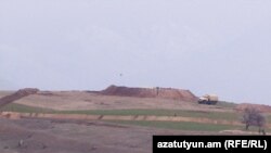 A new Azerbaijani army position outside the Armenian village of Tegh, March 31, 2023.