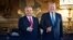 Wengriýanyň premýer-ministri Wiktor Orban (çepde) we Donald Tramp