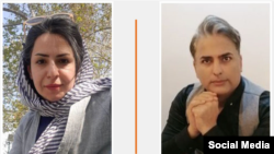 مرضیه محمودی، چپ، و محمد پارسی در اردیبهشت امسال به دادسرای فرهنگ و رسانه احضار شده بودند