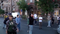 Armenian Protesters Block Traffic In Yerevan