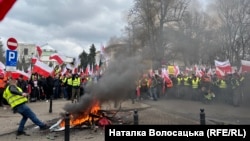 Протест польських фермерів у Варшаві, 6 березня 2024 року