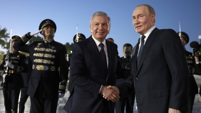 In Rare Foreign Foray, Putin Arrives In Uzbekistan For 2-Day Visit