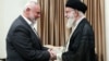 Hamas political leader Ismail Haniyeh (left) with Iranian Supreme Leader Khamenei