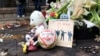 Serbia, Belgrade--Citizens pay their respects to the victims of the mass shooting at the "Vladislav Ribnikar" elementary school, May 4 2023