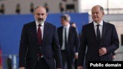 Germany - German Chancellor Olaf Scholz meets with Armenian Prime Minister Nikol Pashinian, Berlin, March 2, 2023.