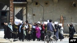 شماری از زنان معترض در شهر کابل - عکس از آرشیف