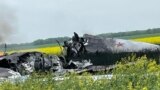 На місці падіння російського бомбардувальника ТУ-22М3, Ставропольський край, Росія, 19 квітня 2024 року