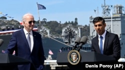 U.S. President Joe Biden (left) and U.K. Prime Minister Rishi Sunak (file photo)