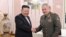 Liderul nord-coreean Kim Jong Un îl întâlnește pe ministrul rus al apărării, Serghei Șoigu, 26 iulie 2023