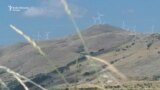 Wind turbines are spread across Ivovik Hill, an area that Ante Ivkovic says was illegally sold to a Chinese consortium for a flagship wind-energy project in Bosnia.