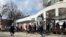 Smoke pours out of Moscow's embassy in Chisinau on March 17.
