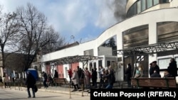 Fire was reported at the Russian Consulate in Chisinau as Russians voted in the presidential election on March 17.