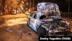 Последствия обстрела в Донецке, архивное фото