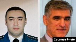 Senior police officer Dilshod Saidmurodov (left) is one of four accused of masterminding and organizing the abduction of Shohrat Ismatulloev, who was then murdered.