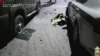 Cars at a scene where five suspects in an attack on police officers were killed in Russia's Karachai-Cherkessia region.