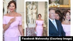 Fotografii cu prima doamnă, Carmen Iohannis, publicate pe Facebook de compania Malvensky. Captură Facebook Malvenski