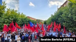 Protest veterana Oslobodilačke vojske Kosova u Prištini, 15. jul 2023.