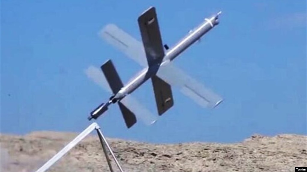 Iran's newest attack drone as shown in a video published by state media. 