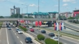 A main thoroughfare in Belgrade decorated with Chinese and Serbian national flags ahead of Chinese President Xi Jinping's May 7-8 visit, his second to Serbia in seven years