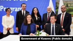 Ceremonia e nënshkrimit të hyrjes në fuqi të marrëveshjes mes MCC-së dhe Qeverisë së Kosovës për programin kompakt. 
