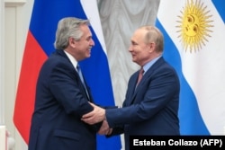 Владимир Путин и Альберто Фернандес. Москва, 3 февраля 2022 года