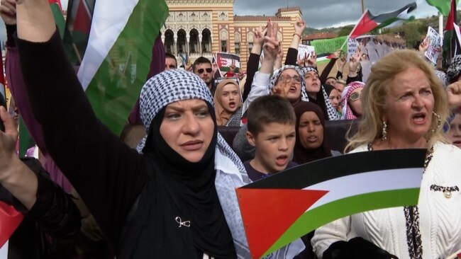 Îndemn la pace și manifestații pro-palestiniene în Balcani