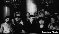 Группа подсудимых на процессе эсеров, 1922
