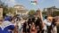 Ілюстраційне фото. Протест на підтримку Палестини на території Колумбійського унверситету, квітень 2024 року. За твердженням Білого дому, в антиізраїльських протестах минулого року брали помітну участь іноземні студенти