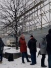 Sankt-Peterburgdagi aholi vakillarining qurilish loyihasiga qarshi noroziligi.
