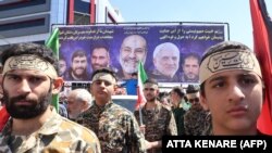 Погребот на седуммина членови на Иранската револуционерна гарда кои беа убиени во напад на конзуларното одделение на амбасадата во Дамаск, Техеран, 5 април 2024 г.