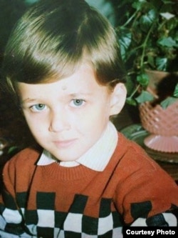 A childhood photo of Irakli Adamia