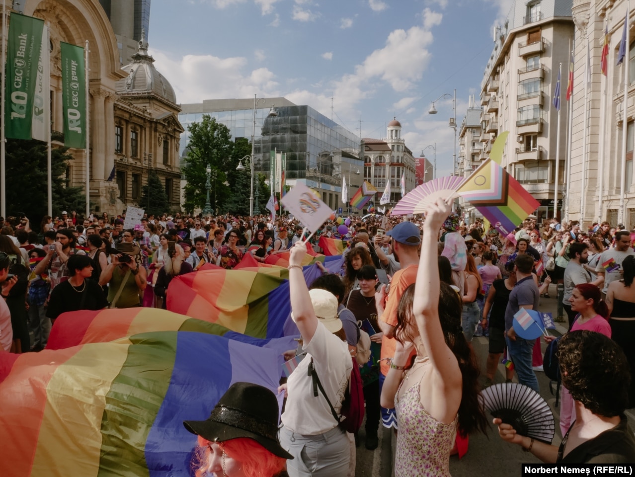 Known previously as GayFest, nearly 27,000 people took part in Bucharest Pride 2024 on June 30, which celebrated the diversity, visibility, and dignity of the LGBT community.