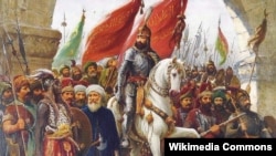 Вступление султана Мехмеда Завоевателя в Константинополе. Картина Фаусто Зонаро (1854–1929)