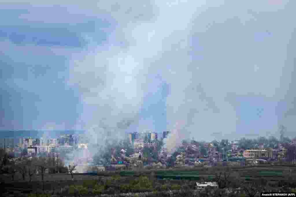 Smoke rises over the ruins of Bakhmut. A 38-year-old infantryman named&nbsp;Andriy said:&nbsp;&quot;There are no buildings left. Everything, everything, everything is completely destroyed. It will have to be demolished anyway.&quot;