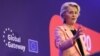 European Commission President Ursula von der Leyen addresses the EU Global Gateway Forum on October 25 in Brussels.