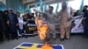 A protest against Sweden in Multan, Pakistan. on July 3.