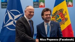 Secretarul General Adjunct al NATO, Mircea Geoană și ministrul de Externe Nicu Popescu la Summit-ului NATO de la Vilnius, 11-12 iulie 2023